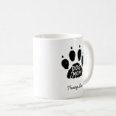 Mug Empreinte de patte de la mère de chien Nom personn (Devant droit)