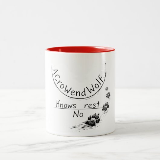 Mug Empreinte de Patte de Loup de Sensibilisation (Centre)