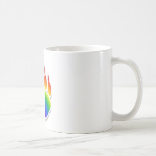 Mug Empreinte de patte de l'ours arc-en-ciel (Droite)