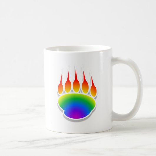 Mug Empreinte de patte de l'ours arc-en-ciel (Droite)