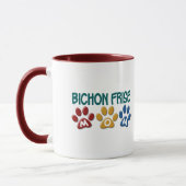 Mug Empreinte de patte de MAMAN de FRISE de BICHON (Gauche)