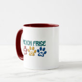 Mug Empreinte de patte de MAMAN de FRISE de BICHON (Devant gauche)