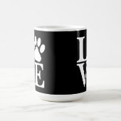 Mug Empreinte de patte de mot d'amour blanc sur Arrièr (Centre)