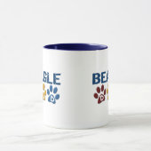 Mug Empreinte de patte de PAPA de BEAGLE (Centre)
