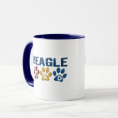 Mug Empreinte de patte de PAPA de BEAGLE (Devant gauche)