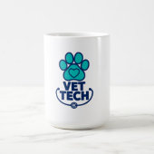 Mug Empreinte de patte de technicien vétérinaire (Centre)