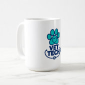 Mug Empreinte de patte de technicien vétérinaire (Devant gauche)