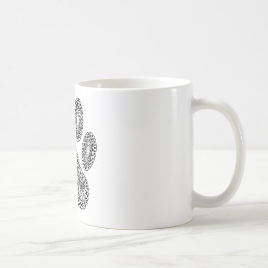 Mug Empreinte de patte d'encre Abstrait (Droite)