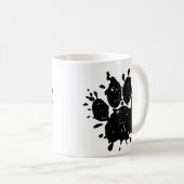 Mug Empreinte de patte Distressed Black Paint Splatter (Devant droit)