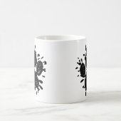 Mug Empreinte de patte Distressed Black Paint Splatter (Centre)