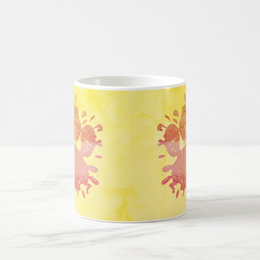 Mug Empreinte de patte Distressed Paint Splatter Dog (Centre)