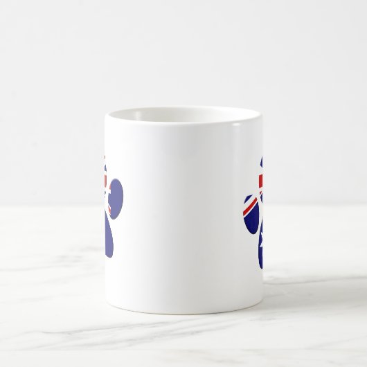Mug Empreinte de patte du Drapeau australien (Centre)