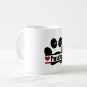 Mug Empreinte de patte français espagnol chien (Devant gauche)
