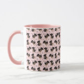 Mug Empreinte de patte Motif rotative rose chien (Gauche)