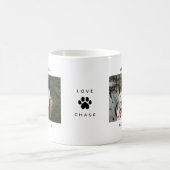 Mug Empreinte de patte photo moderne Best Dog Mom Ever (Centre)