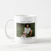 Mug Empreinte de patte photo moderne Best Dog Mom Ever (Gauche)