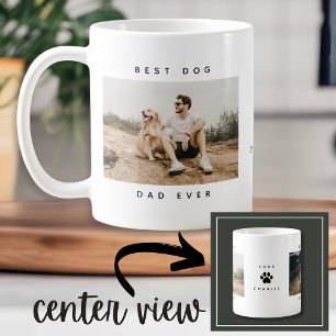 Mug Empreinte de patte photo moderne Meilleur Chien Pa