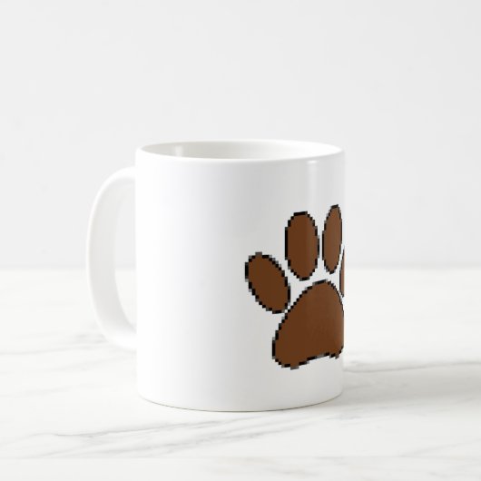 Mug Empreinte de patte Pixel Dog (Devant gauche)