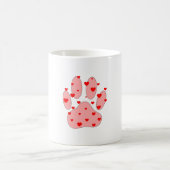 Mug Empreinte de patte rose aux coeurs (Centre)