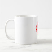 Mug Empreinte de patte rose aux coeurs (Gauche)