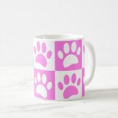 Mug Empreinte de patte Rose Cute Et Motif De Tableau D (Devant droit)