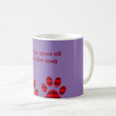 Mug Empreinte de patte rouge dégradé (Devant droit)