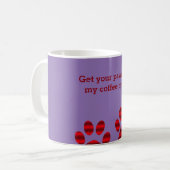 Mug Empreinte de patte rouge dégradé (Devant gauche)