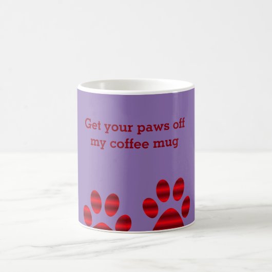 Mug Empreinte de patte rouge dégradé (Centre)