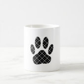 Mug Empreinte de patte Tartan Noir Et Blanc (Centre)