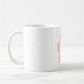 Mug Empreinte de patte Tartan Rose Et Blanc (Gauche)