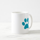 Mug "Empreinte de patte turquoise" (Devant droit)