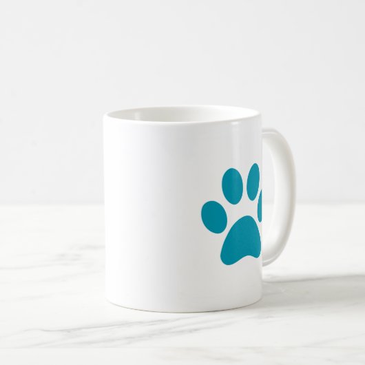 Mug "Empreinte de patte turquoise" (Devant droit)