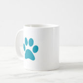 Mug "Empreinte de patte turquoise" (Devant gauche)