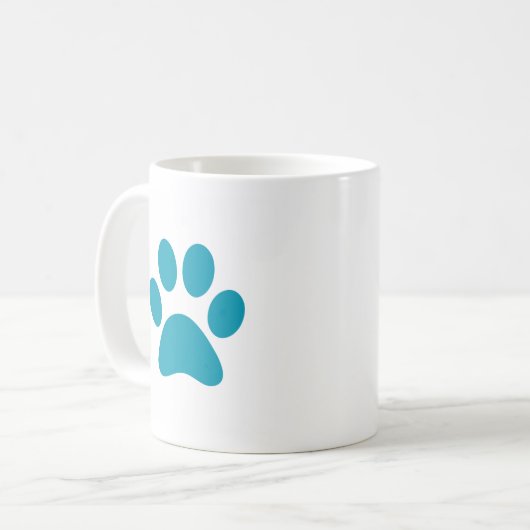 Mug "Empreinte de patte turquoise" (Devant gauche)
