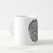 Mug Empreinte digitale noire de mystère (Devant gauche)