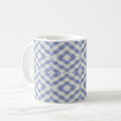 Mug Empreinte géométrique bleue et blanche (Devant gauche)
