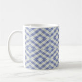 Mug Empreinte géométrique bleue et blanche (Gauche)