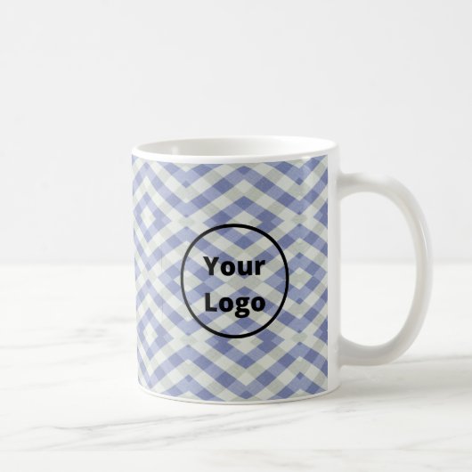 Mug Empreinte géométrique bleue et blanche (Droite)