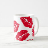 Mug Empreinte Kiss Lèvres rouges : Vintage sans fil (Devant droit)