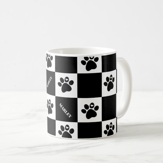 Mug Empreintes Avec Coeurs (Devant droit)
