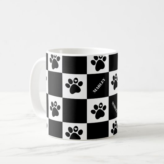 Mug Empreintes Avec Coeurs (Devant gauche)