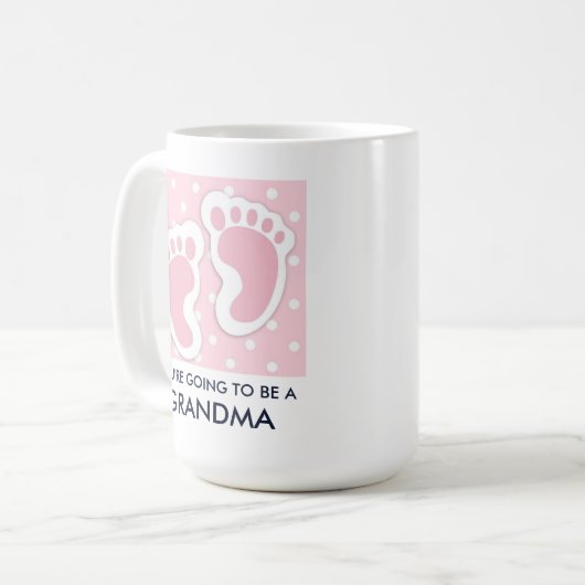 Mug Empreintes Bébé Rose Cute (Devant gauche)