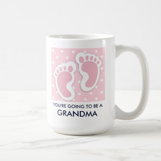 Mug Empreintes Bébé Rose Cute (Droite)