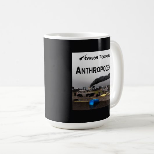 Mug Empreintes Carbone - Anthropocène (Devant droit)