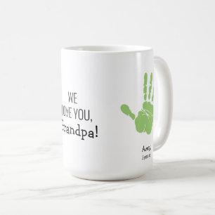 Mug Empreintes de deux mains personnalisées Nous t'aim