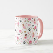 Mug Empreintes de fées & Roses | Cadeau pour maman de (Devant droit)