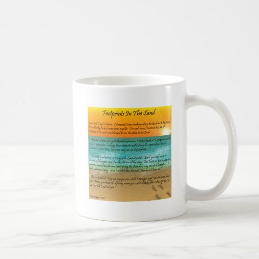 Mug Empreintes de pas dans le sable (Droite)