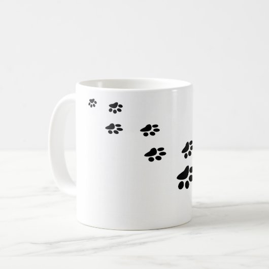 Mug Empreintes de pas de chien (Devant gauche)