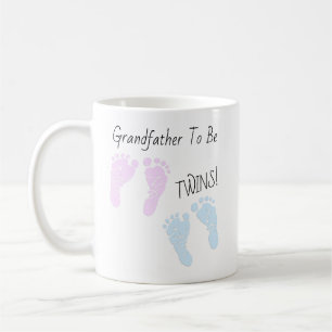 Mug Empreintes de pas Grandfaother à être faire-part