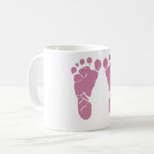 Mug Empreintes de pas roses de bébé (Devant gauche)